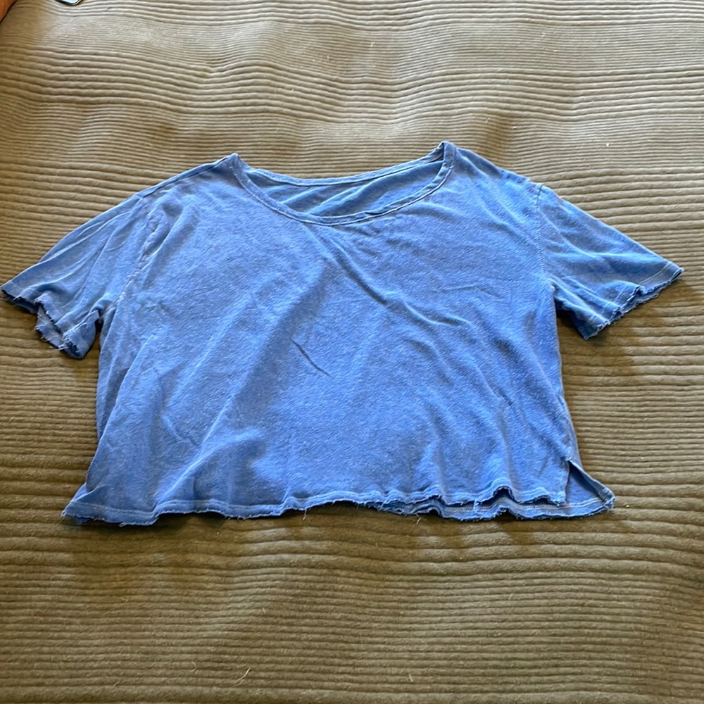 We the Free blue oversized crop tshirt, size: small/medium